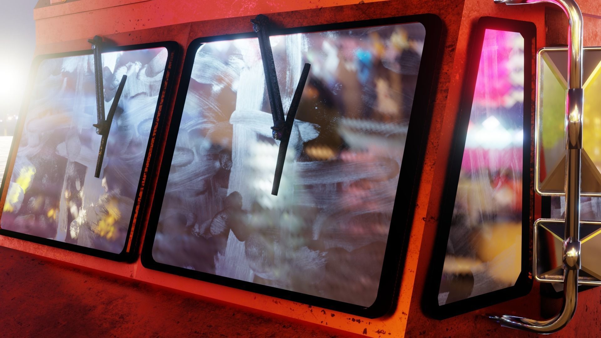 Old Rusty Van Low-poly 3D model_6