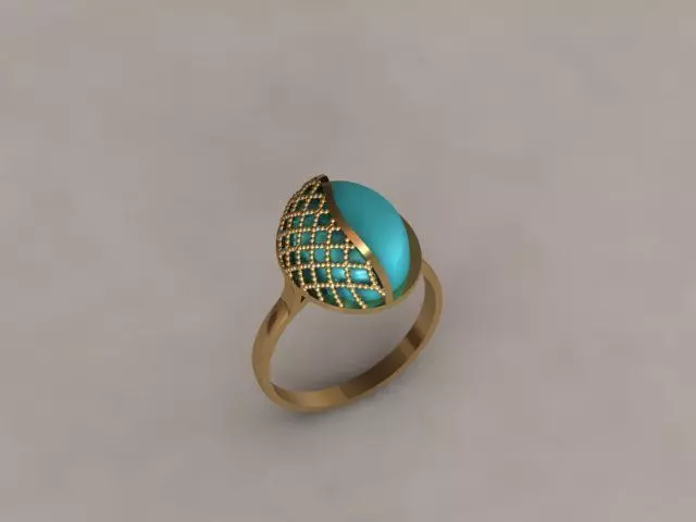 women ring 3D print model_0