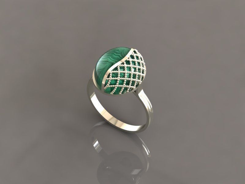 women ring 3D print model_2