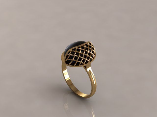 women ring 3D print model_1