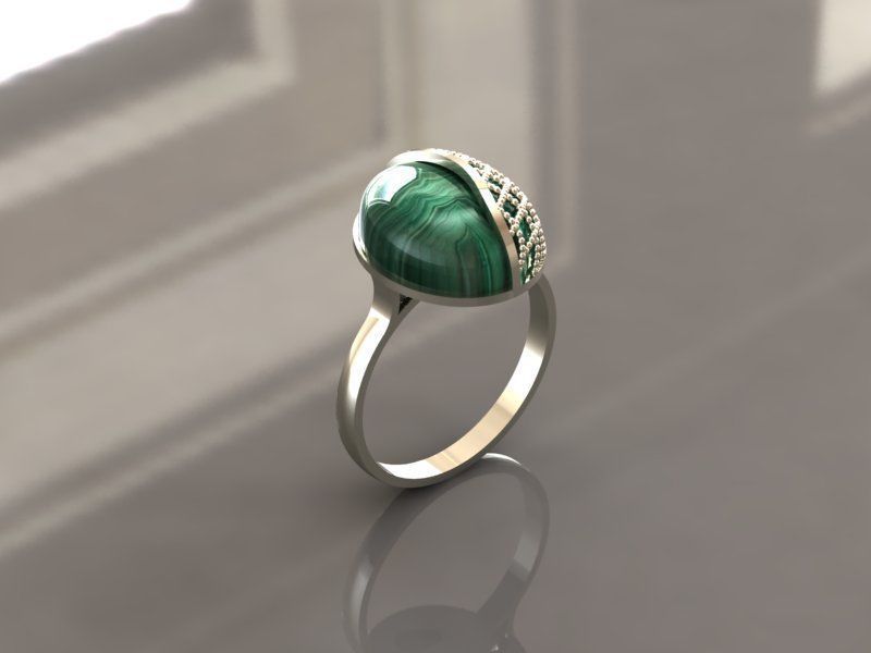 women ring 3D print model_3