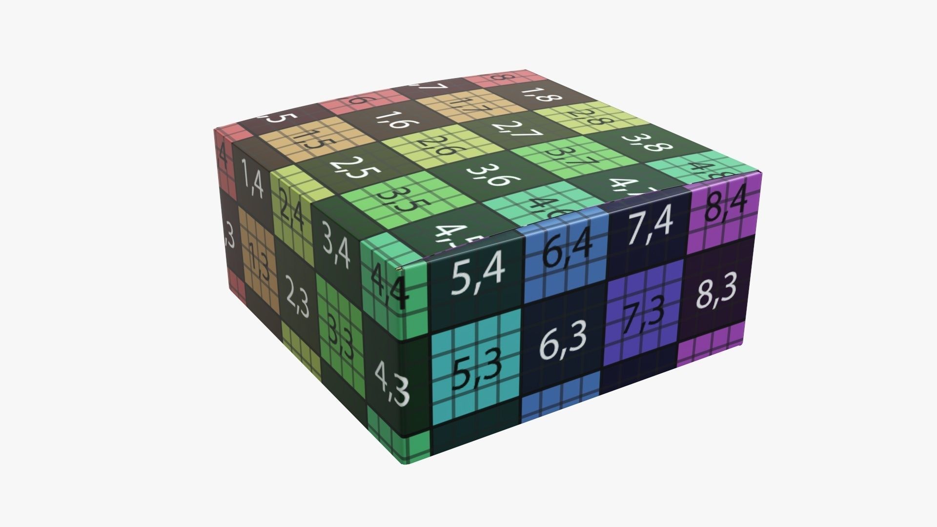 Gift box paper 01 3D model_7