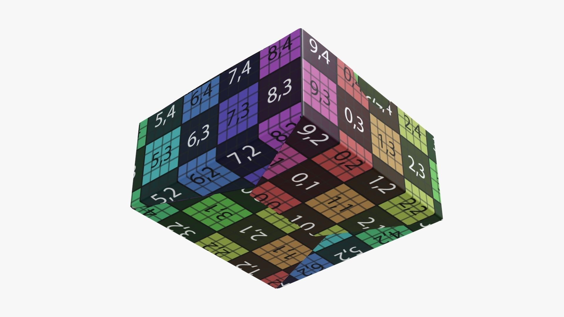 Gift box paper 01 3D model_8