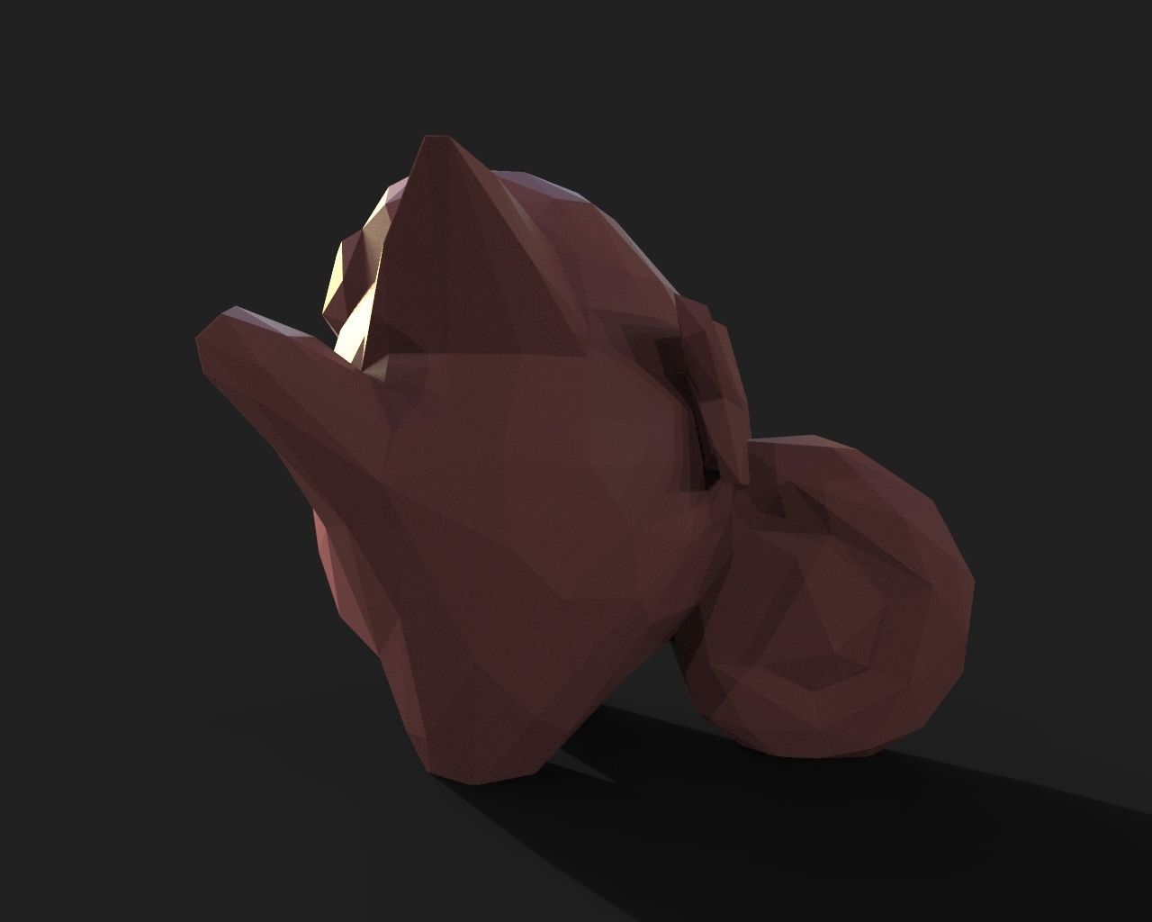 Clefairy Low Poly polygonal creature 3D print model_10