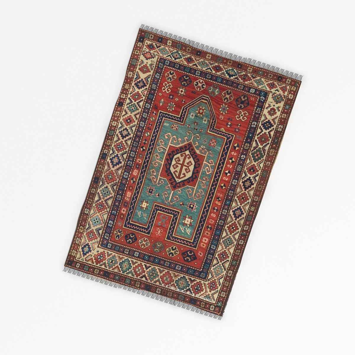 Carpet 3 afghan rug 3D model_2