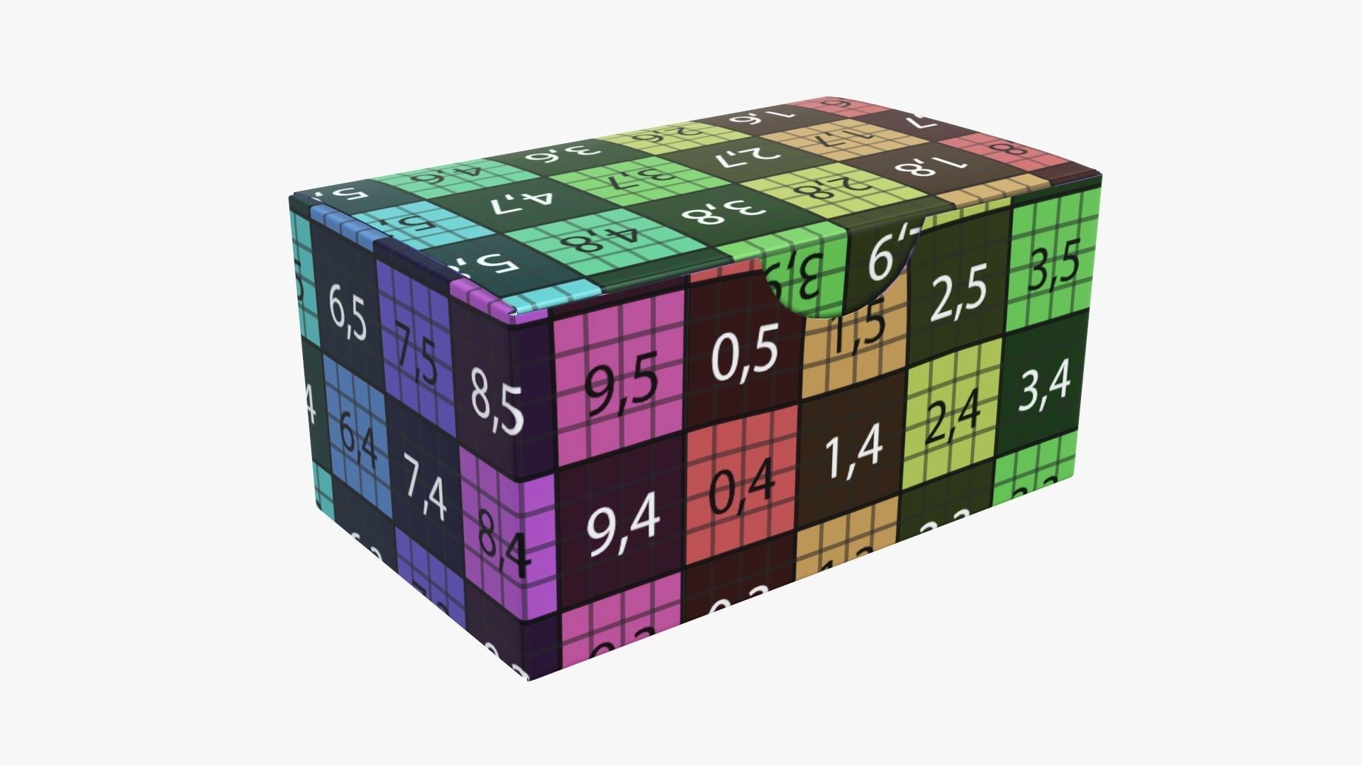 Gift box paper 02 3D model_6