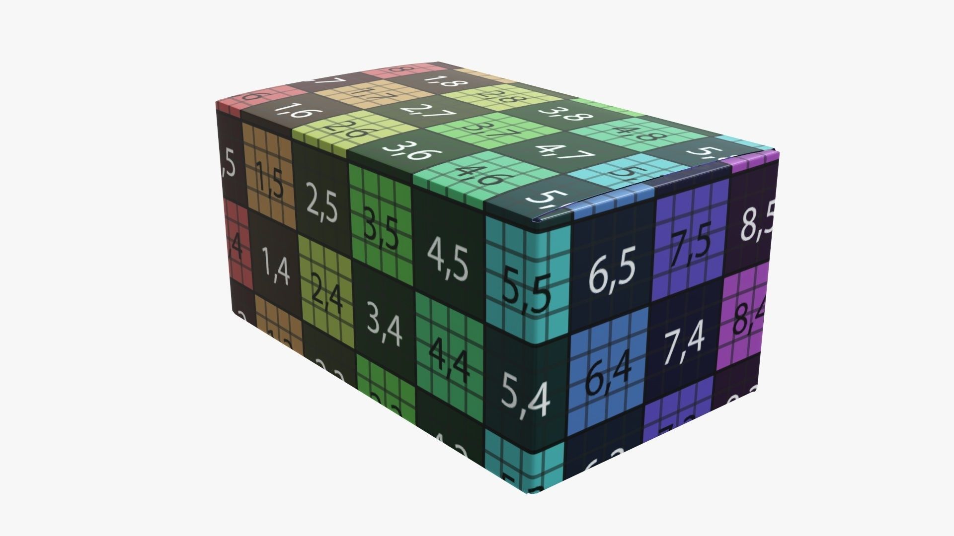 Gift box paper 02 3D model_7