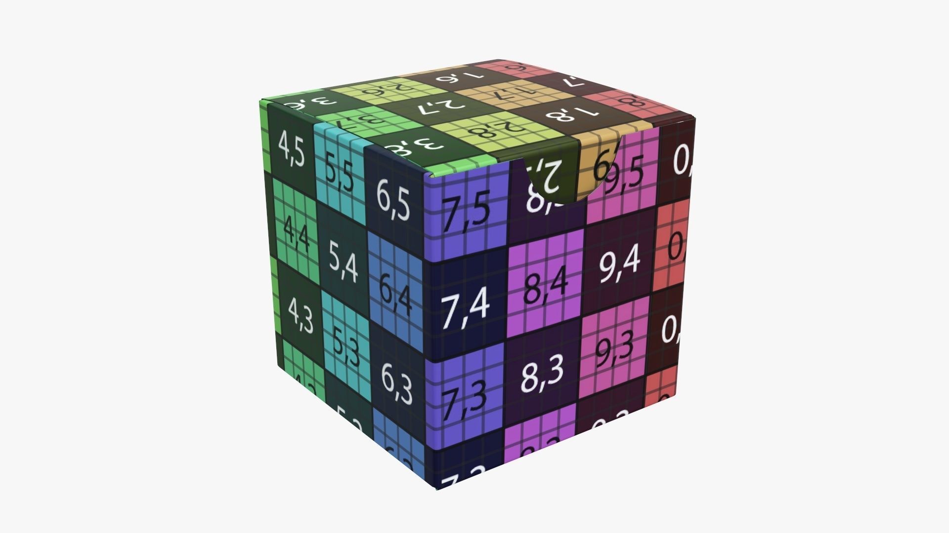 Gift box paper 03 3D model_6