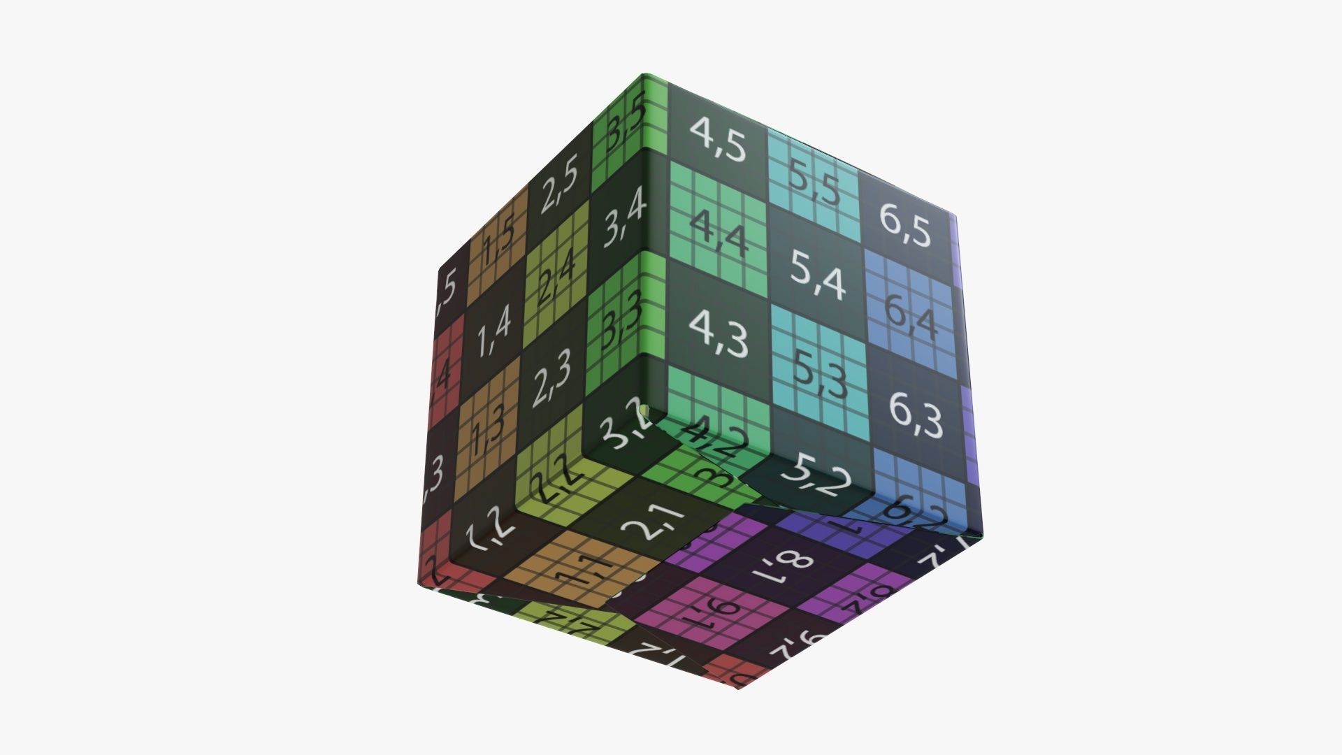 Gift box paper 03 3D model_8