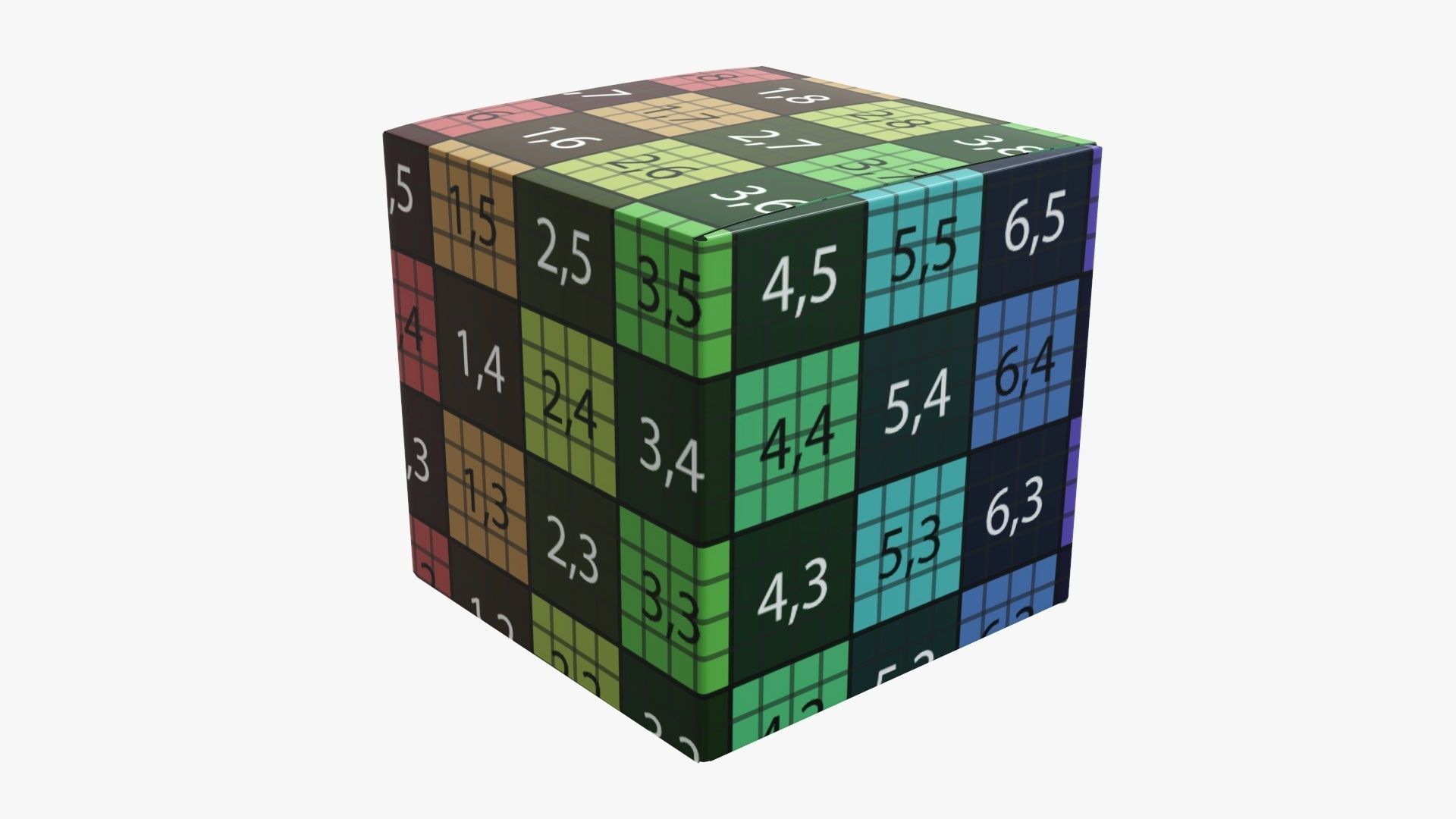 Gift box paper 03 3D model_7