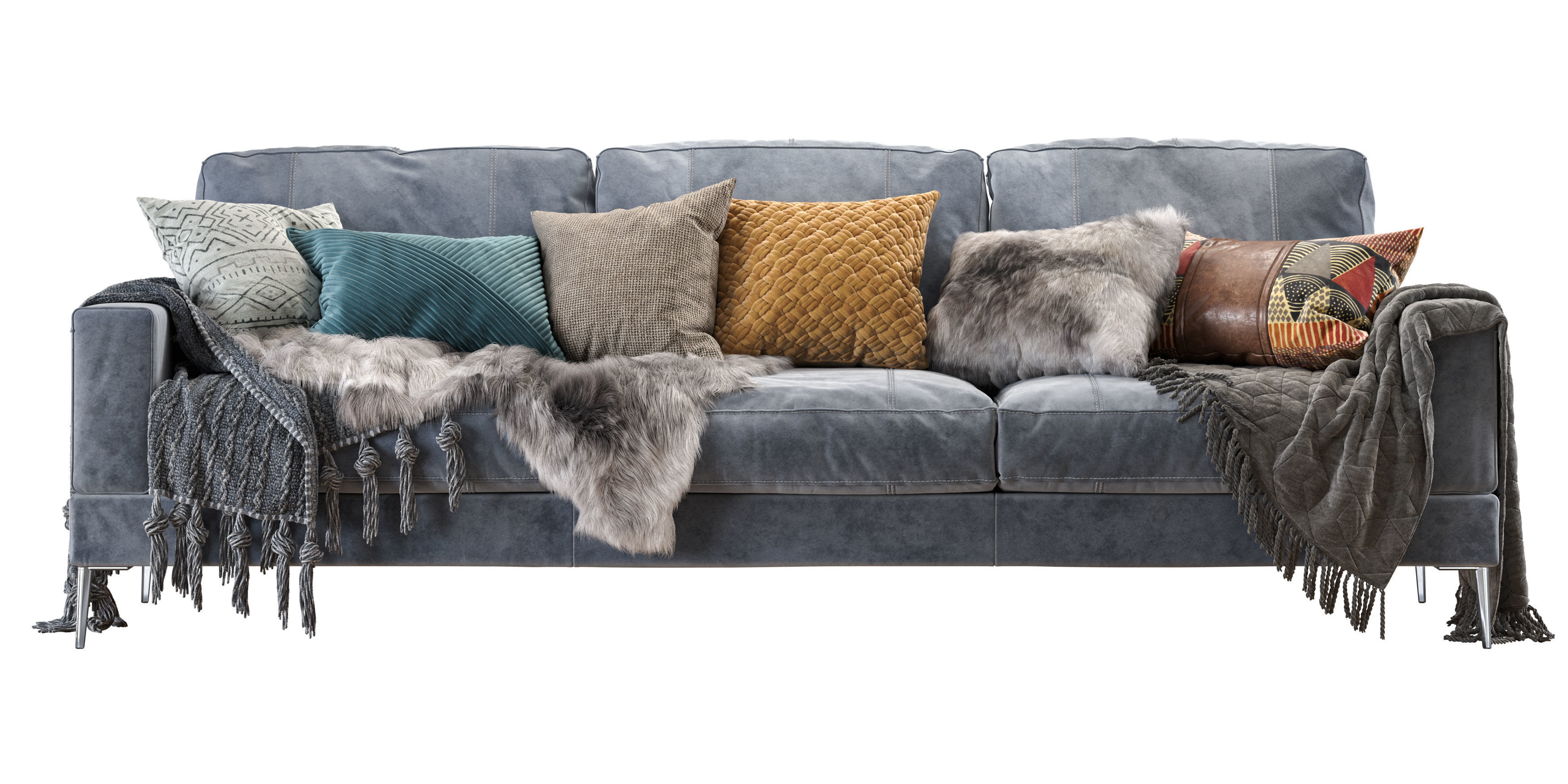 Capri sofa 258 cm 3D model_2