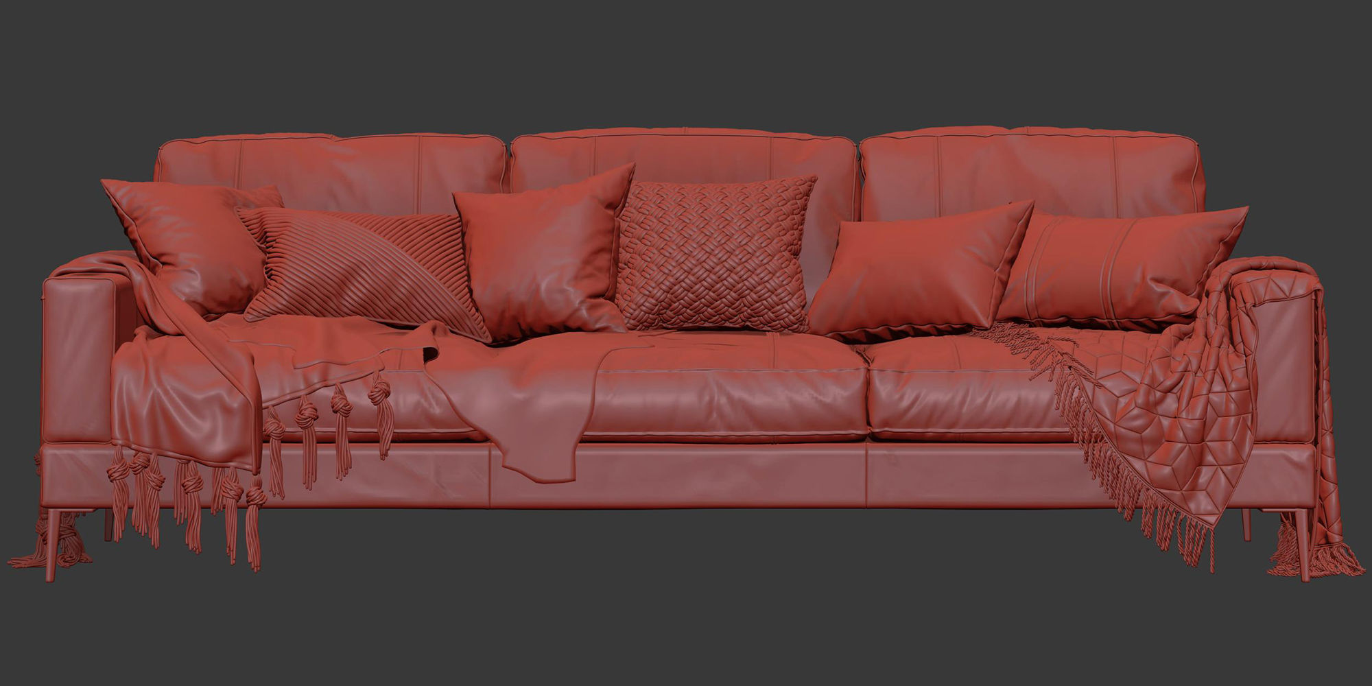 Capri sofa 258 cm 3D model_12