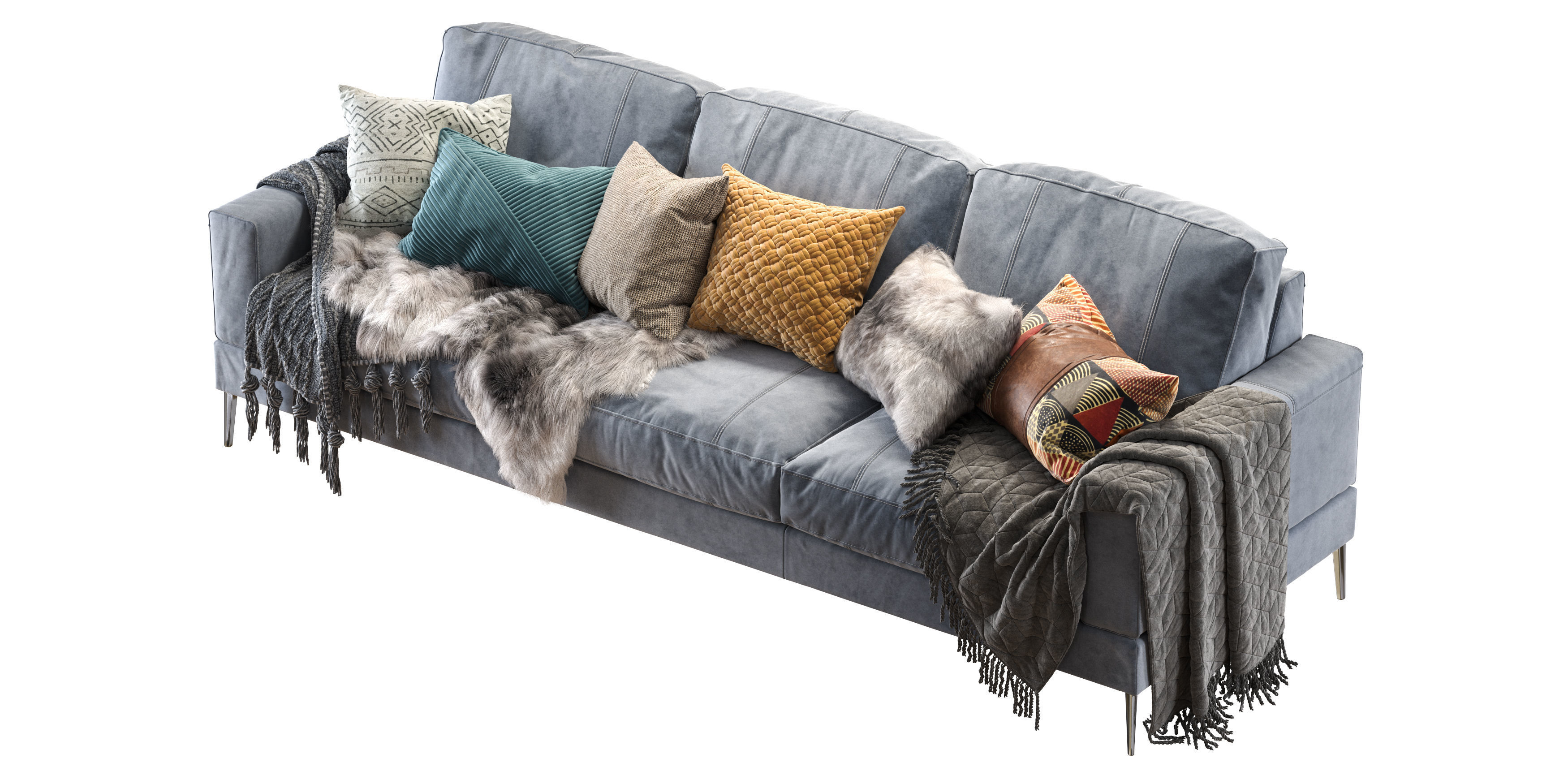 Capri sofa 258 cm 3D model_6