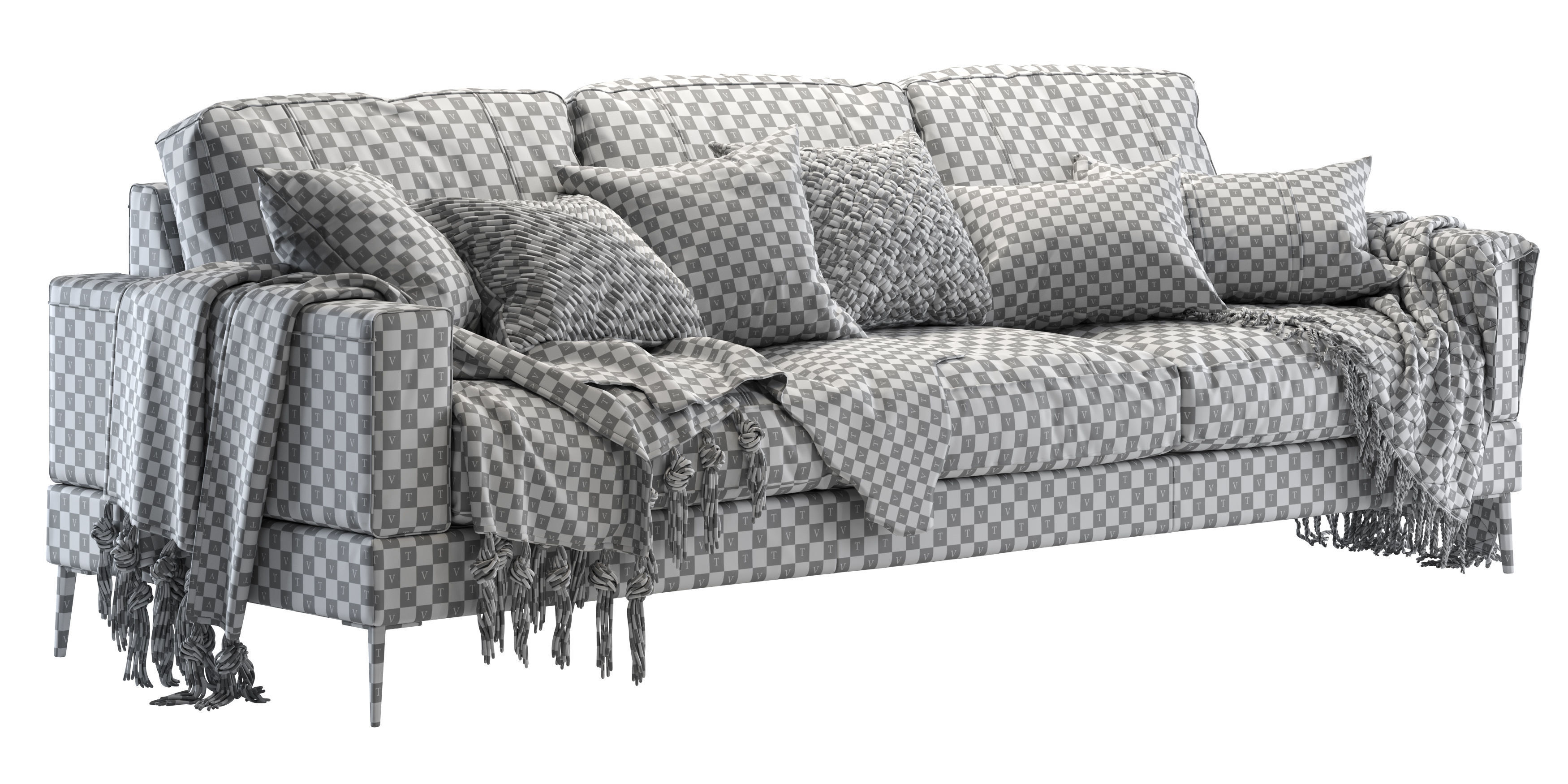 Capri sofa 258 cm 3D model_10