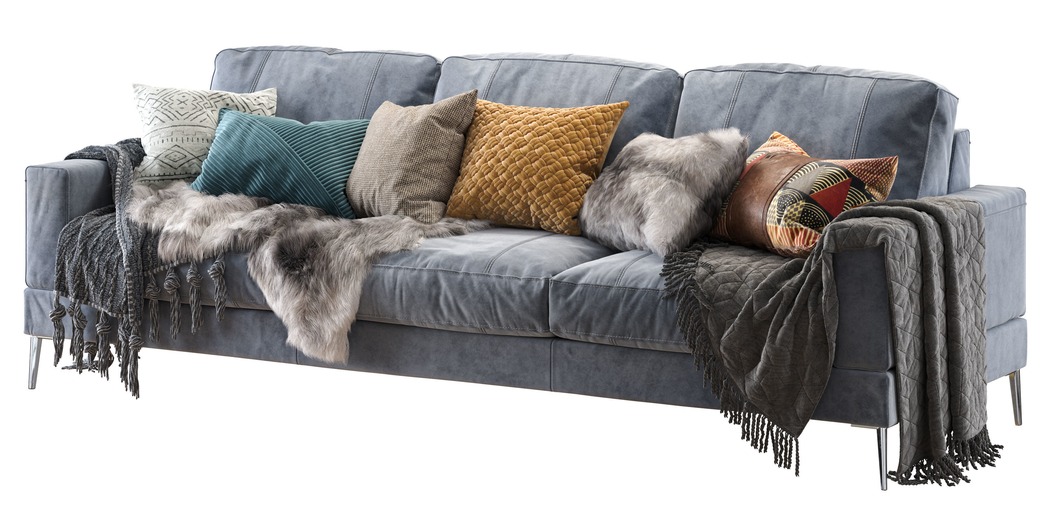 Capri sofa 258 cm 3D model_3