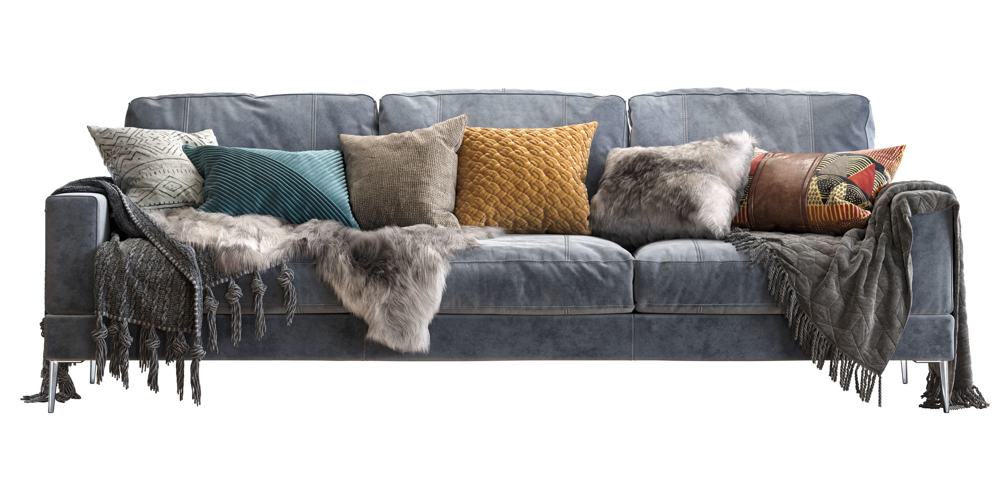 Capri sofa 258 cm 3D model_1