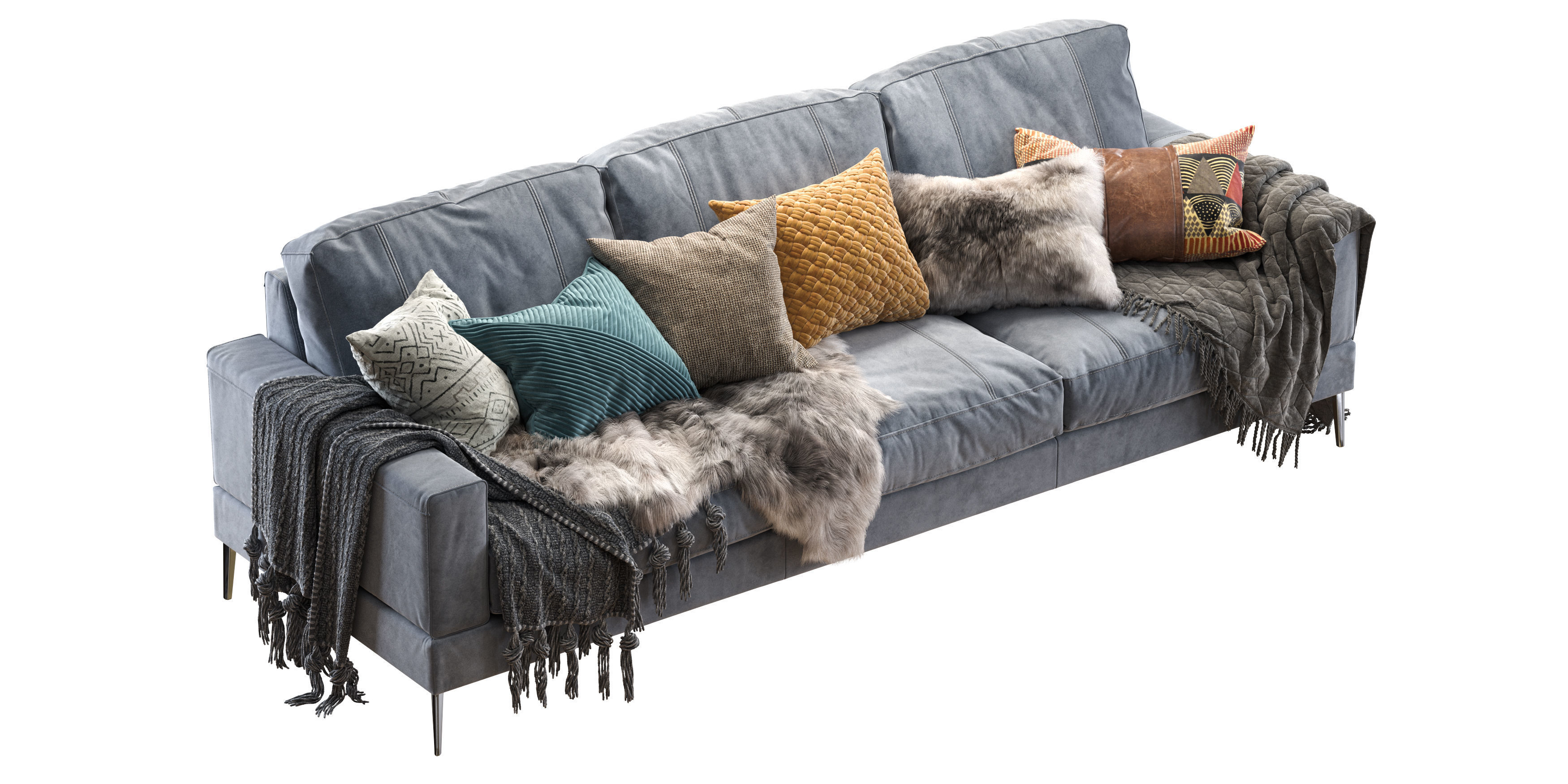 Capri sofa 258 cm 3D model_5