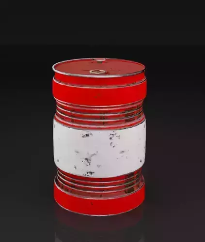 Low Poly Game Ready Oil Barrel