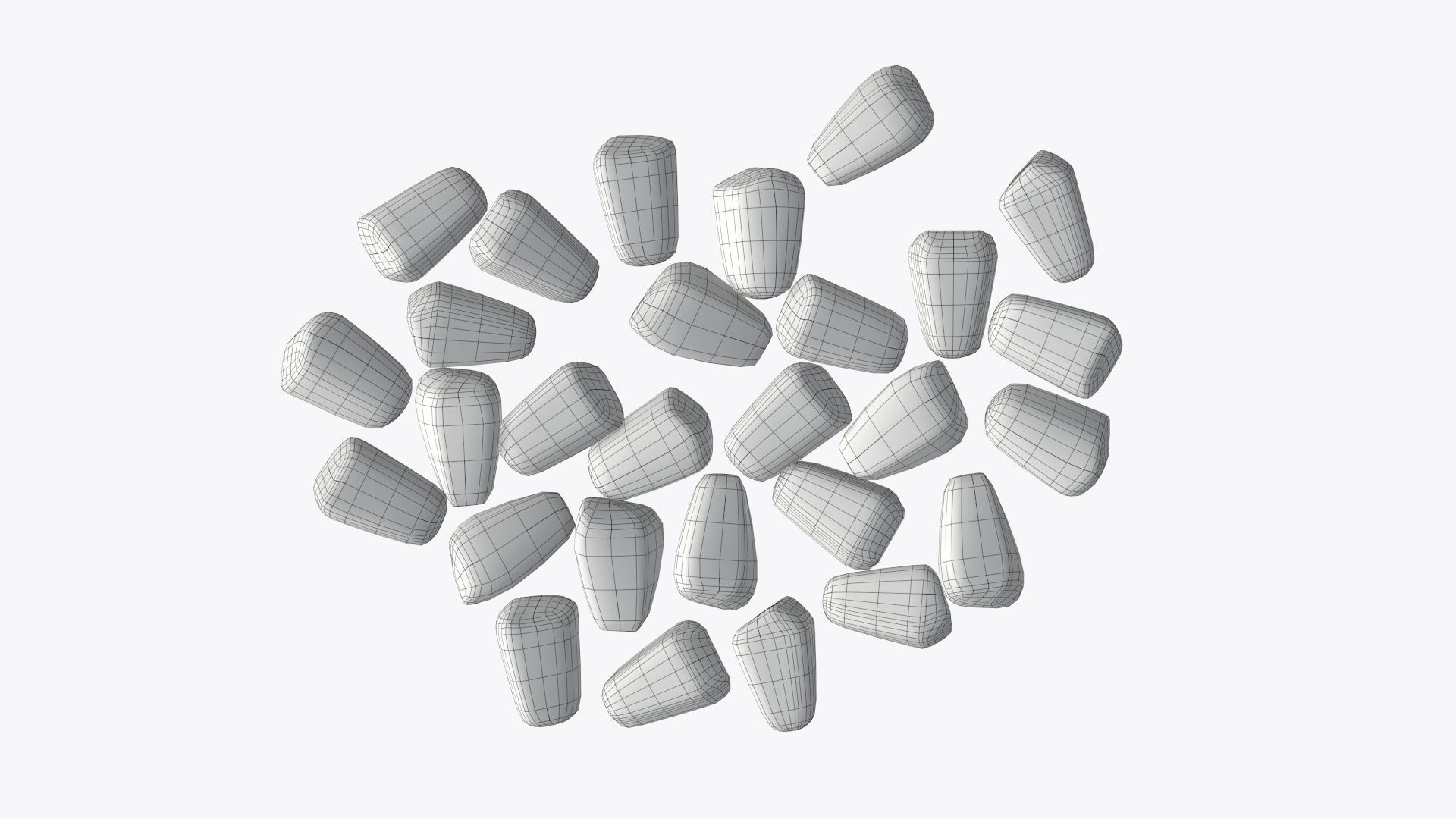 Pomegranate ripe seeds 3D model_7