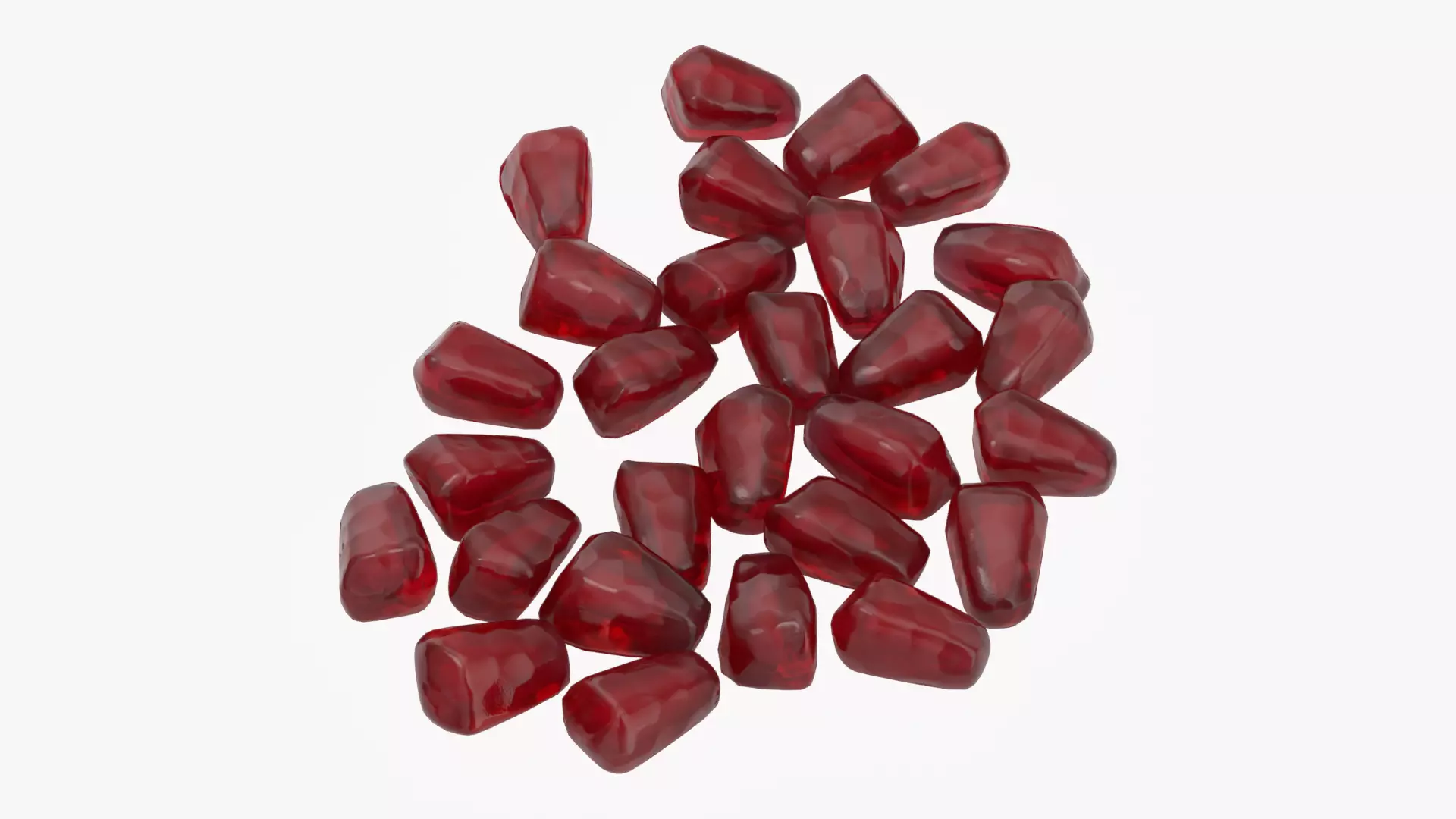 Pomegranate ripe seeds 3D model_0