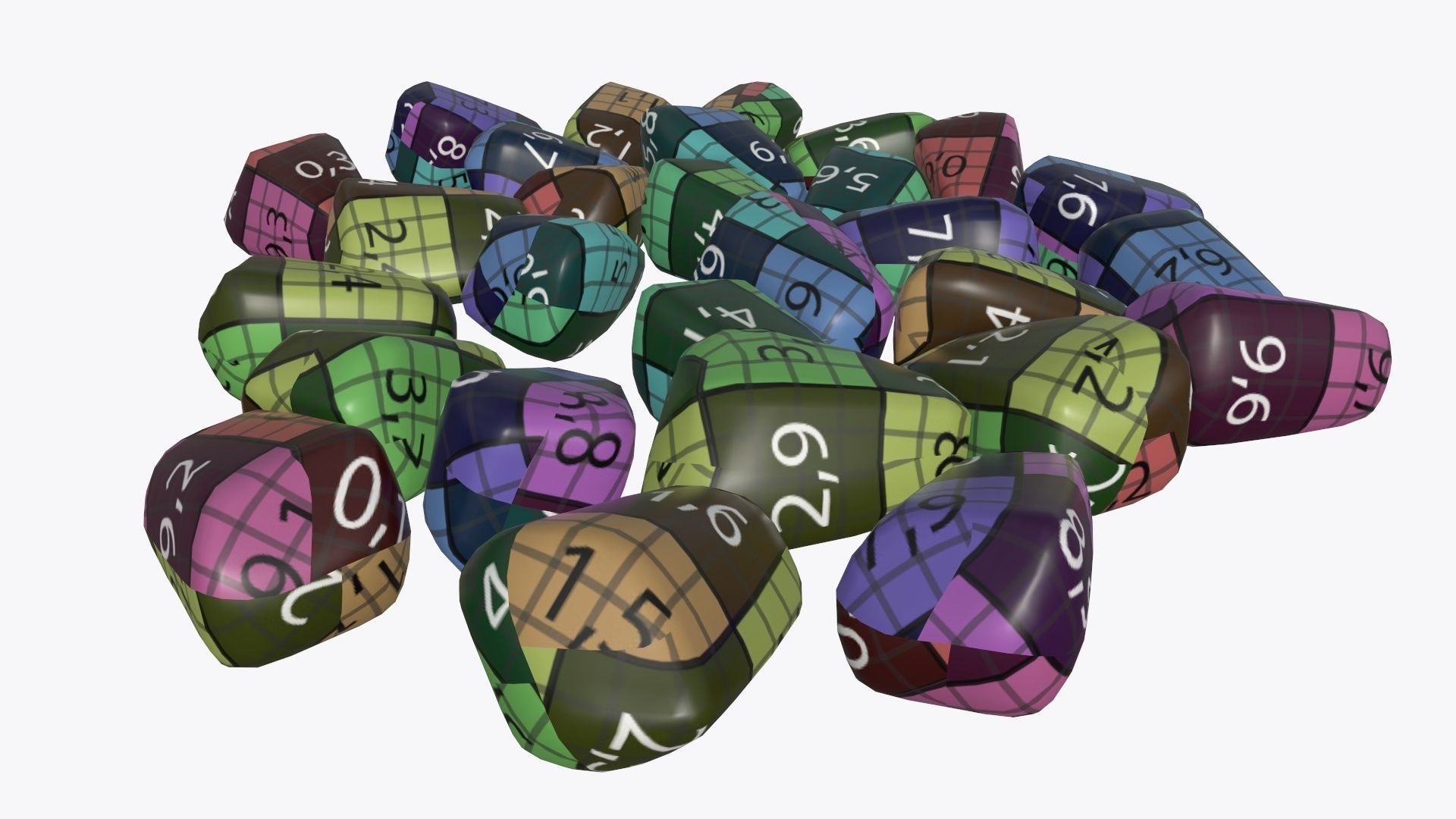 Pomegranate ripe seeds 3D model_9