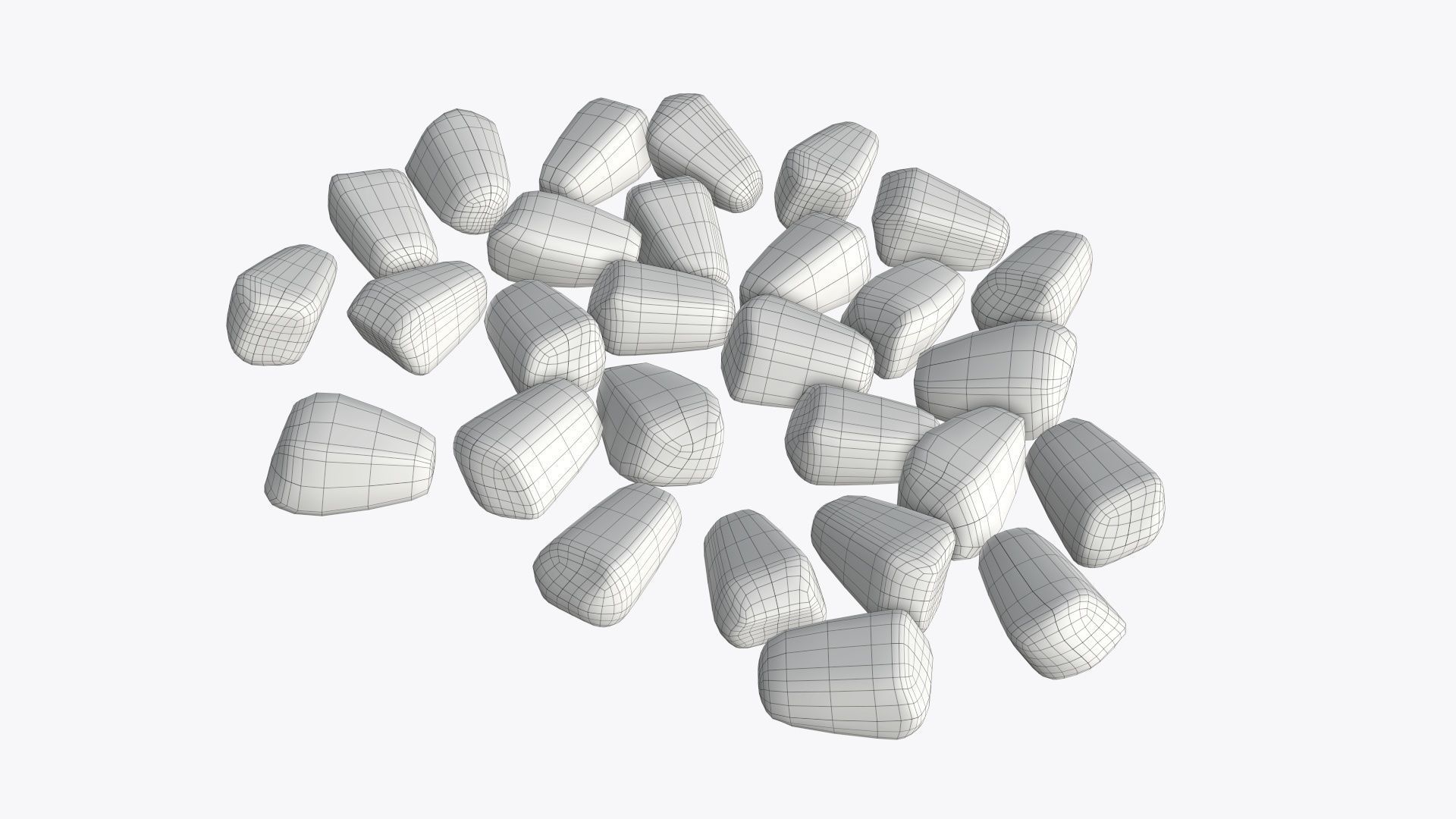 Pomegranate ripe seeds 3D model_3