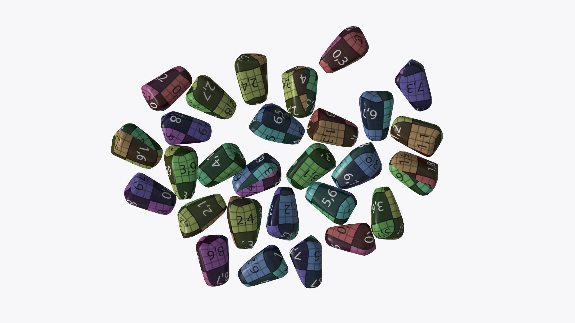 Pomegranate ripe seeds 3D model_11