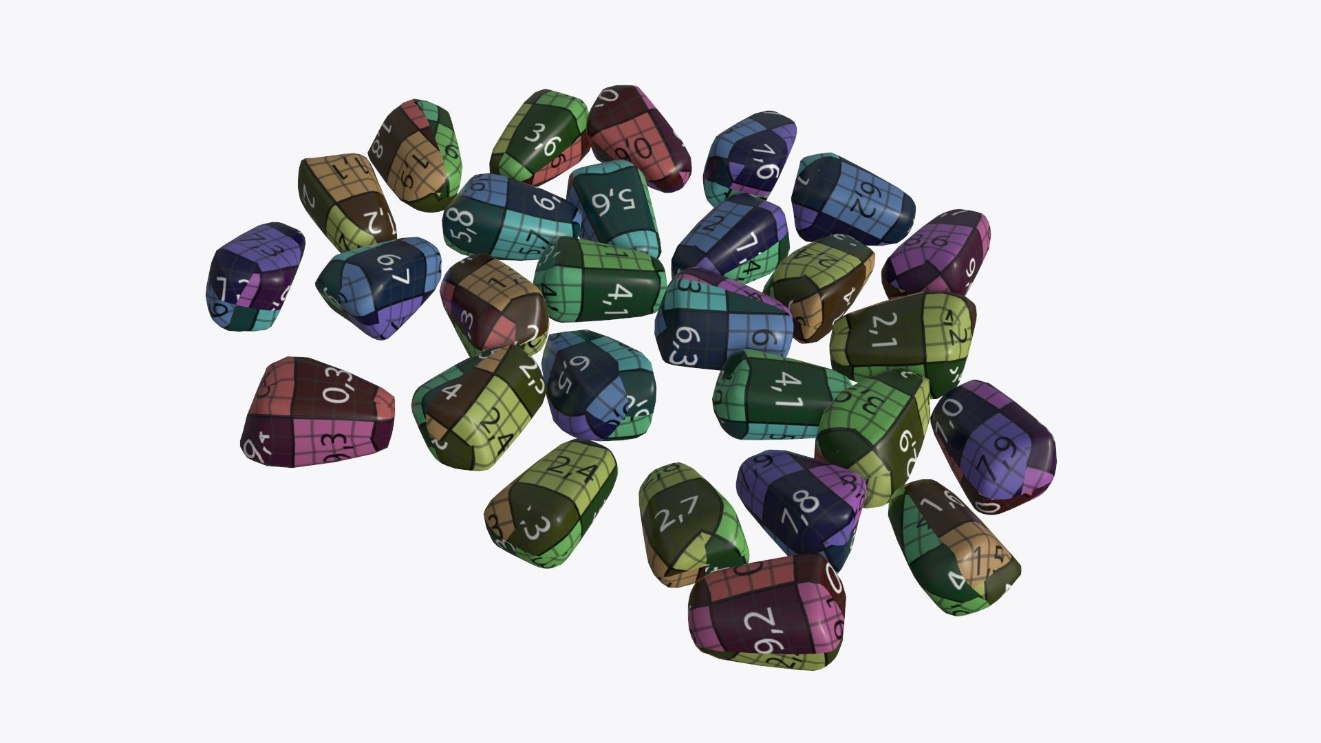 Pomegranate ripe seeds 3D model_8