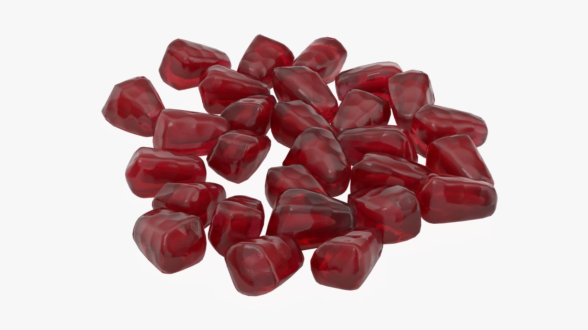 Pomegranate ripe seeds 3D model_1