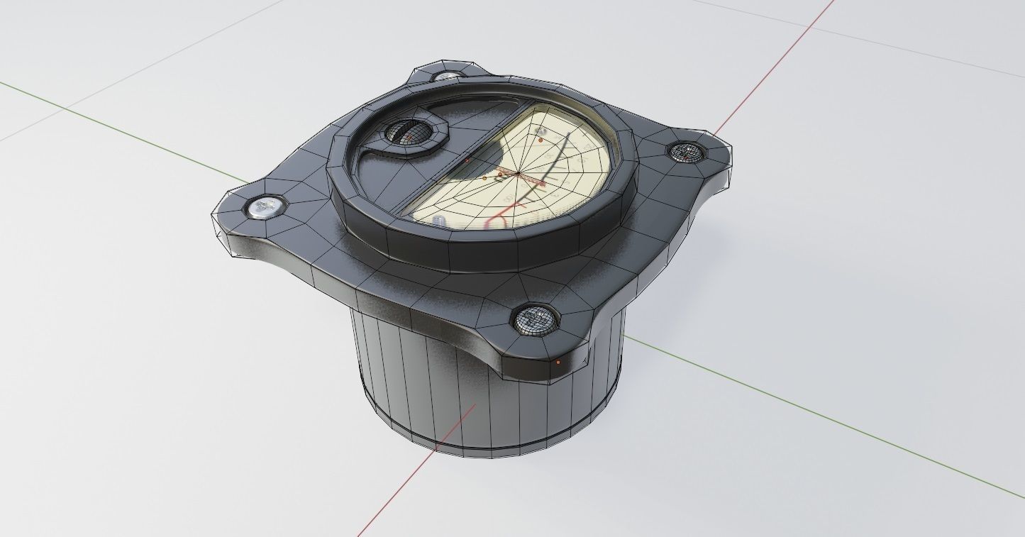 electronic meter 3D model_2