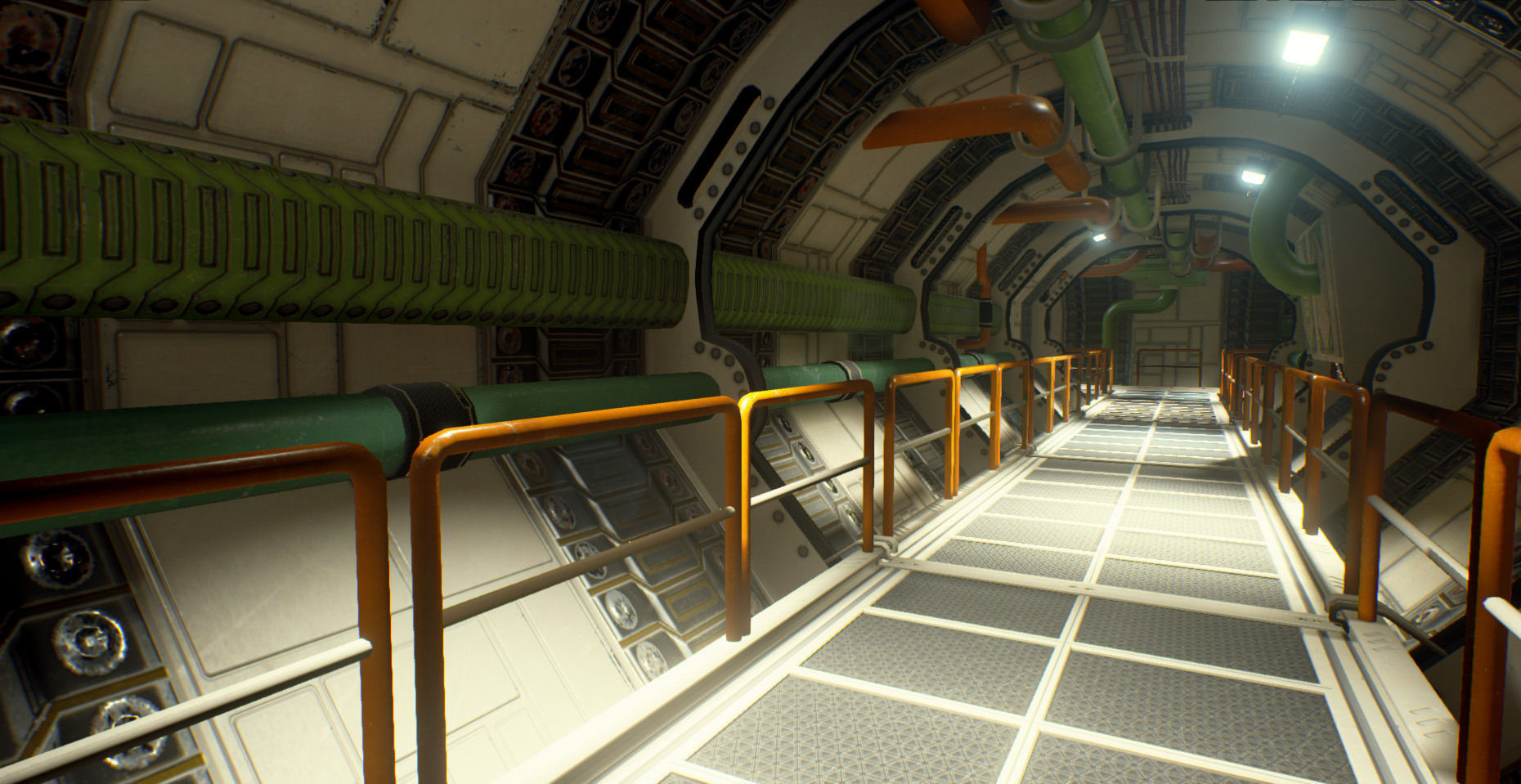 Sci Fi Corridor Low-poly 3D model_11