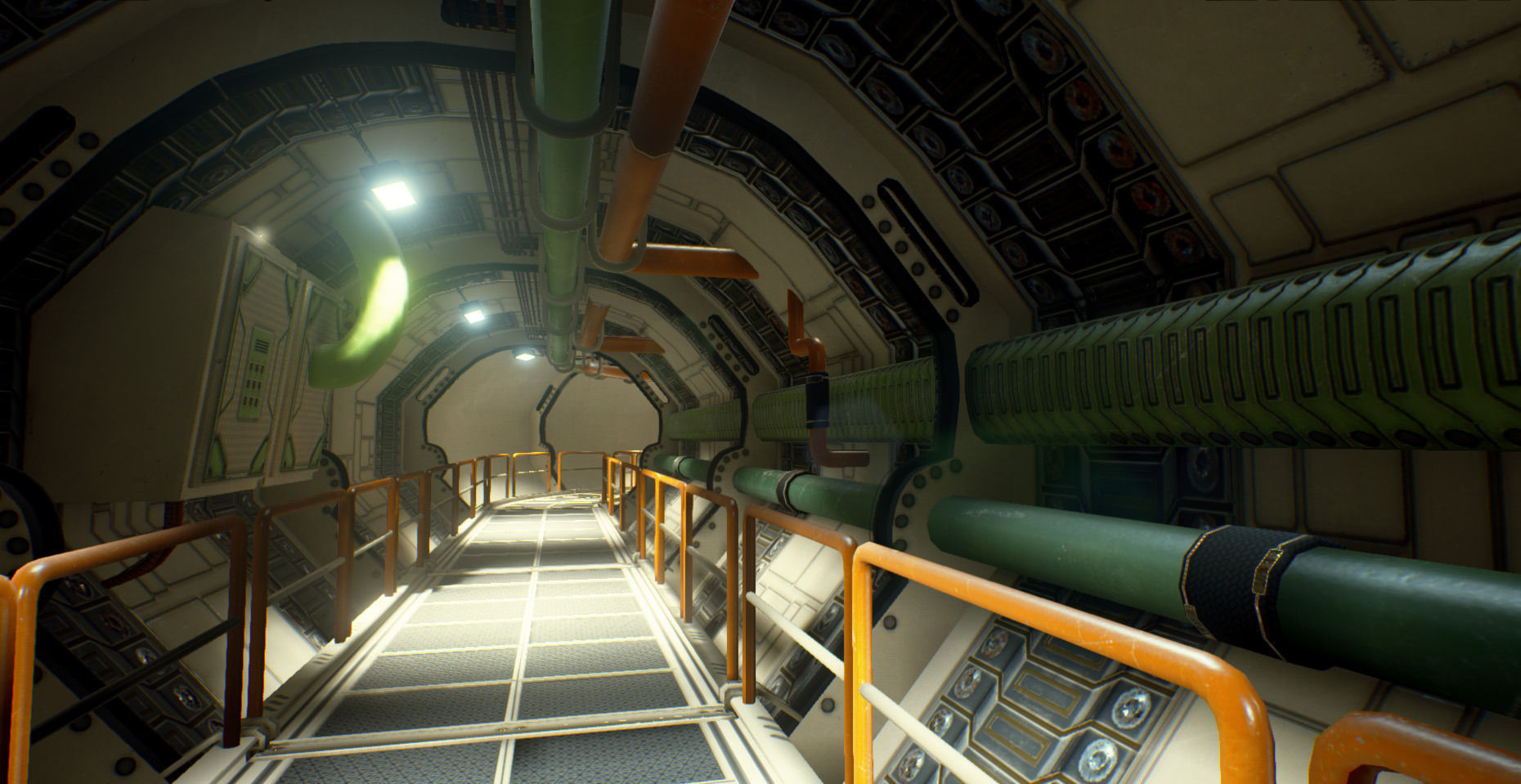 Sci Fi Corridor Low-poly 3D model_10
