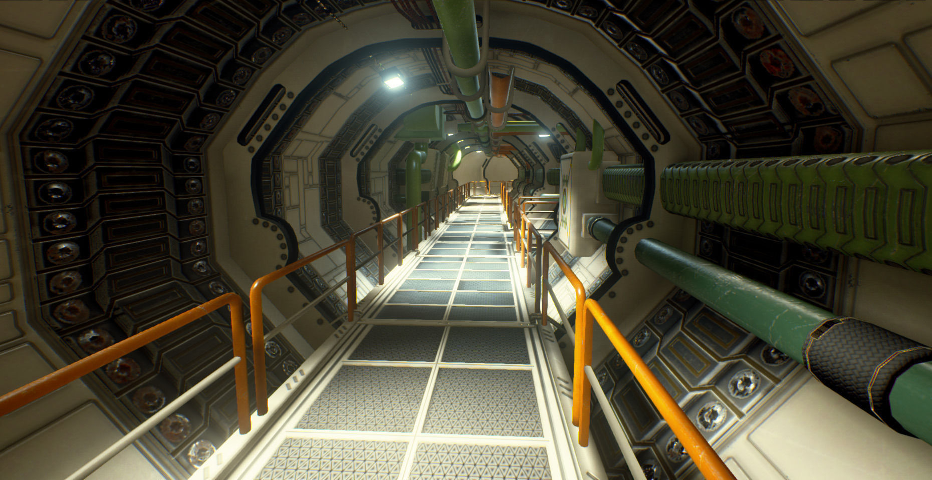 Sci Fi Corridor Low-poly 3D model_12