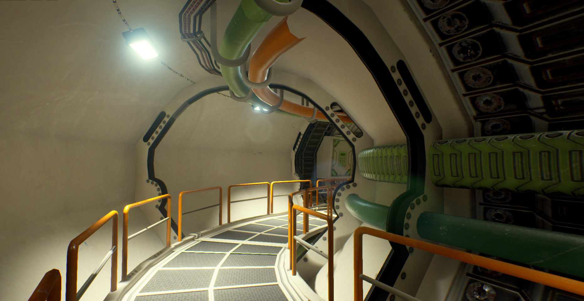 Sci Fi Corridor Low-poly 3D model_6