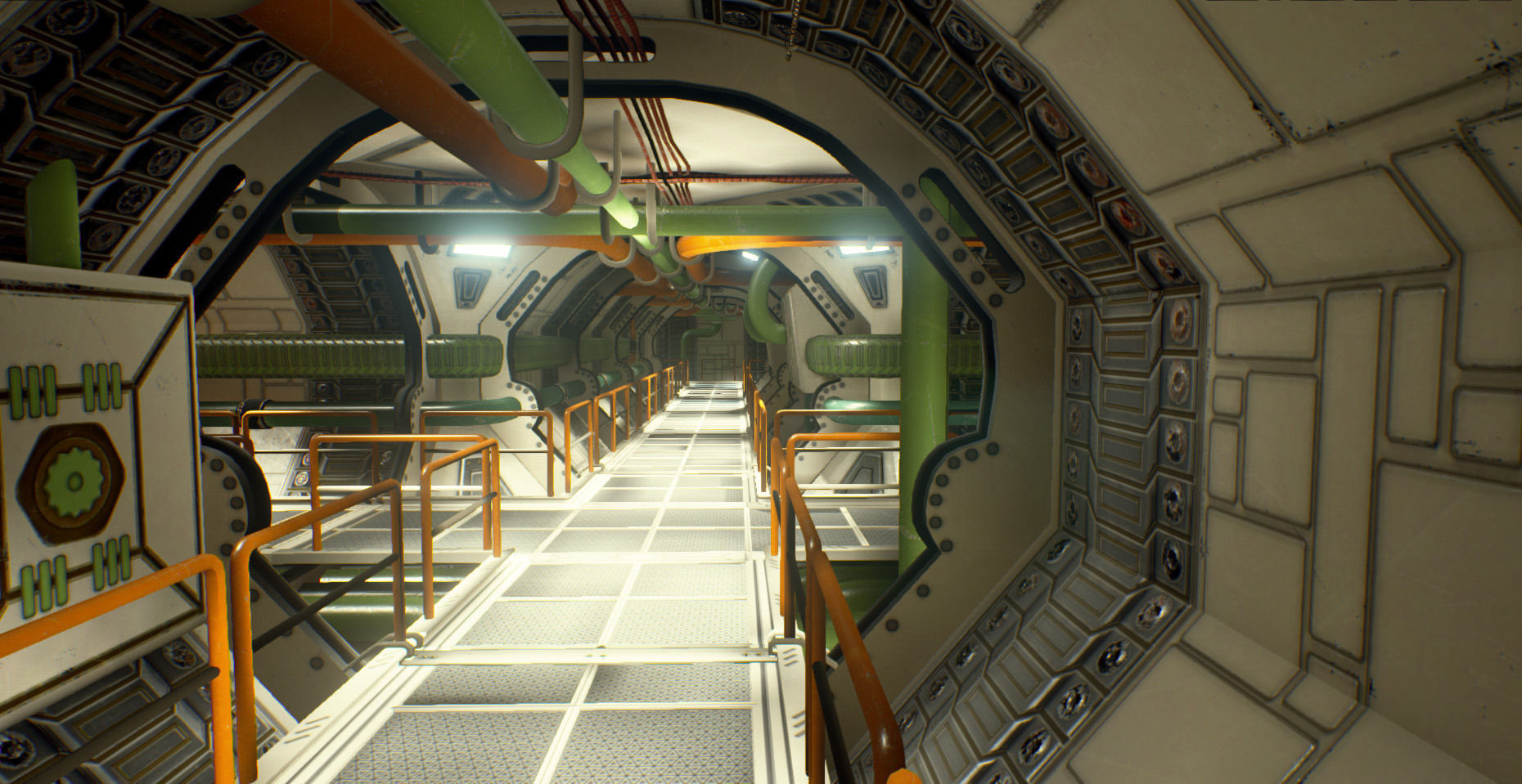 Sci Fi Corridor Low-poly 3D model_8