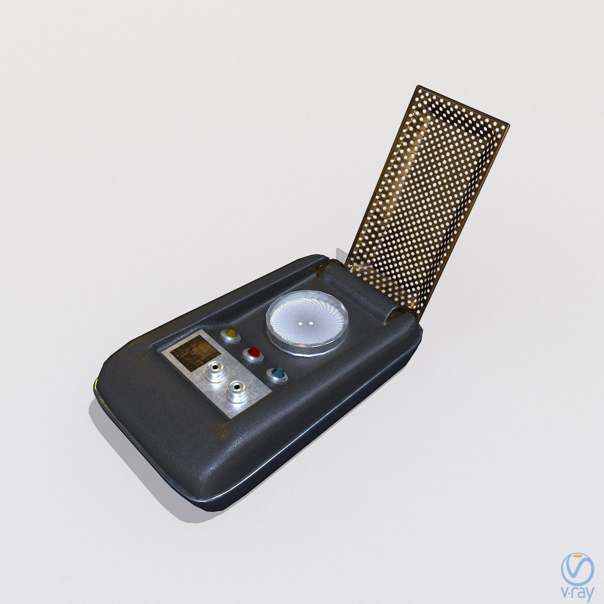  Sci-Fi Communicator PBR Low-poly 3D model_11