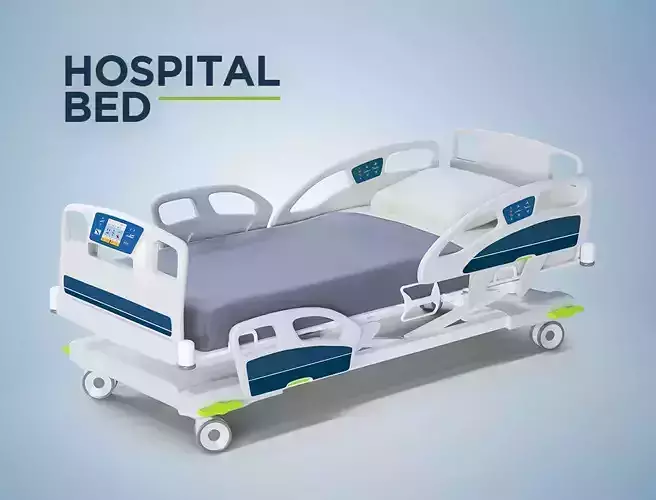 Modern hospital bed 3D model