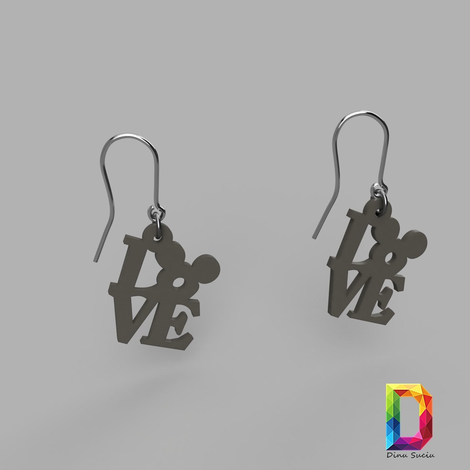 MICKEY MOUSE EARRING SET 3D print model_19