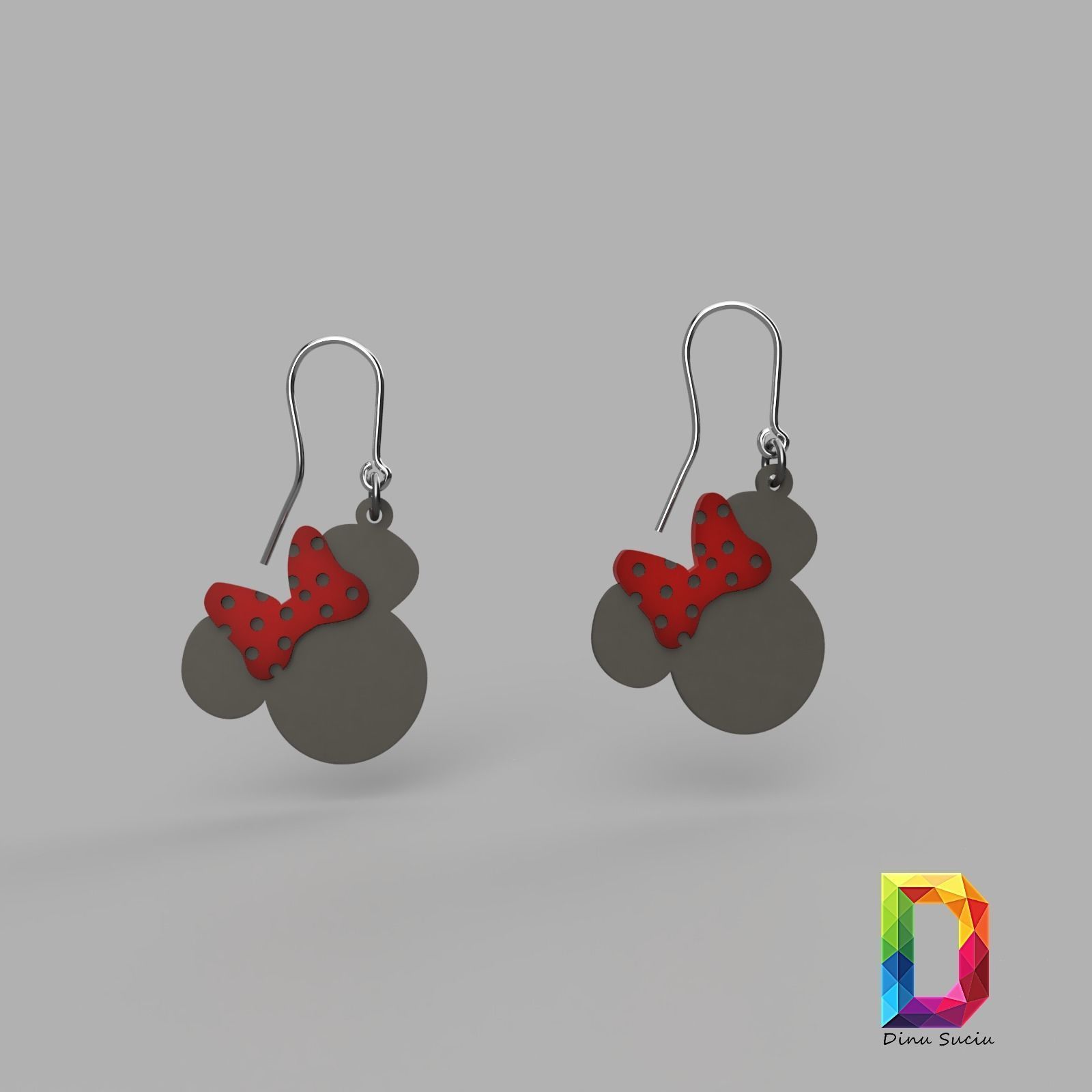 MICKEY MOUSE EARRING SET 3D print model_16