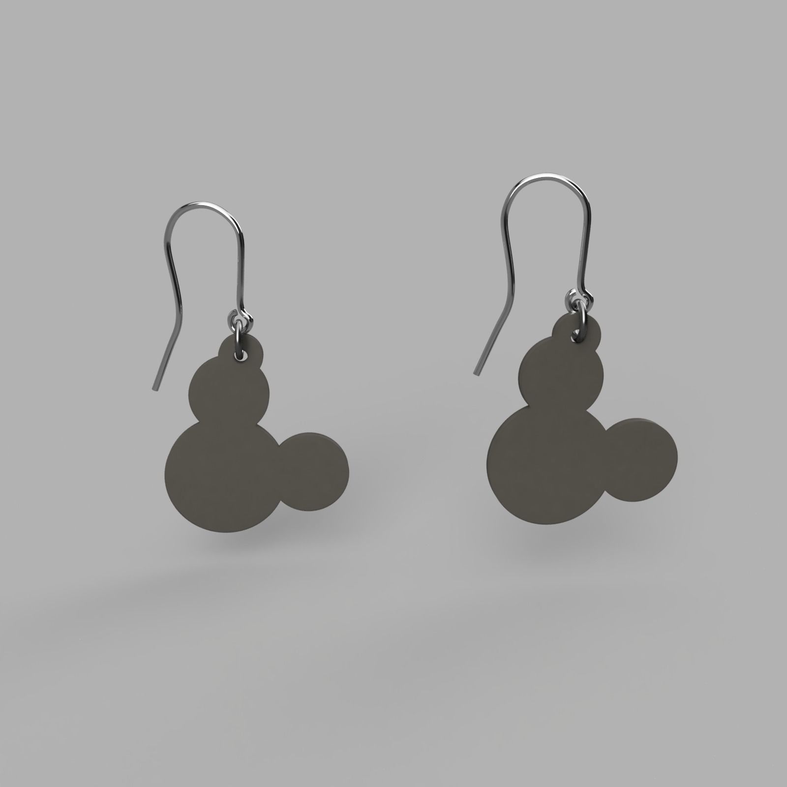 MICKEY MOUSE EARRING SET 3D print model_22