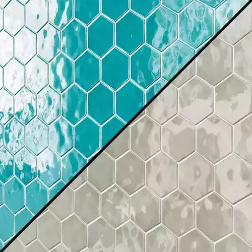 Amadis Art Deco Glossy on Mesh Arctic Wall tiles 3D model
