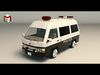 Low Poly Police Van 06 Low-poly 3D model_1