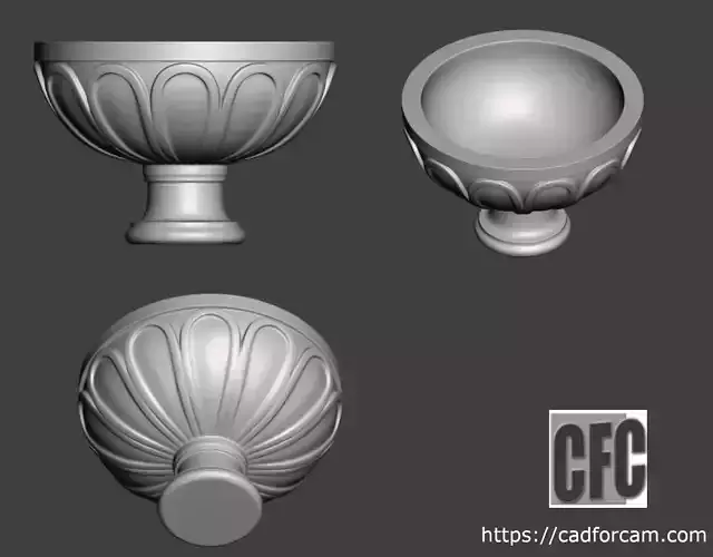 Decorative vase - 3d model for CNC - DecorativeVase002
