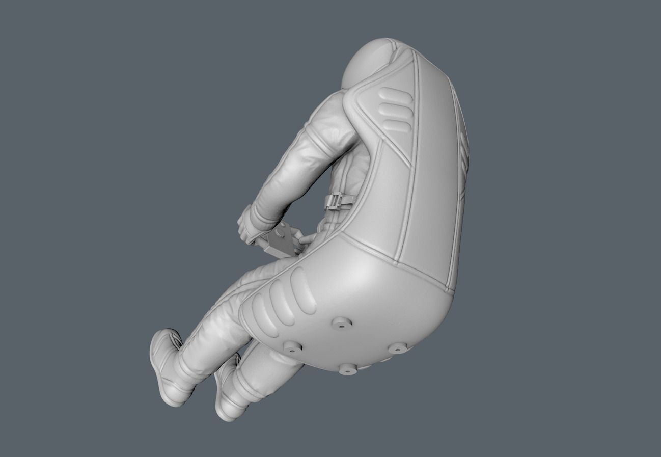 DRIVER race car in his seat 3D print model_2