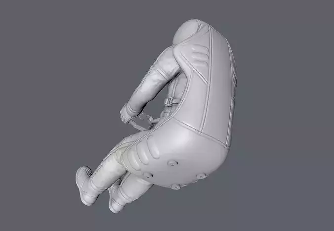 DRIVER race car in his seat 3D print model 3