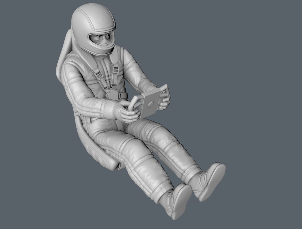 DRIVER race car in his seat 3D print model_1