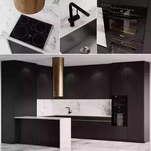 Kitchen 4 modern gold