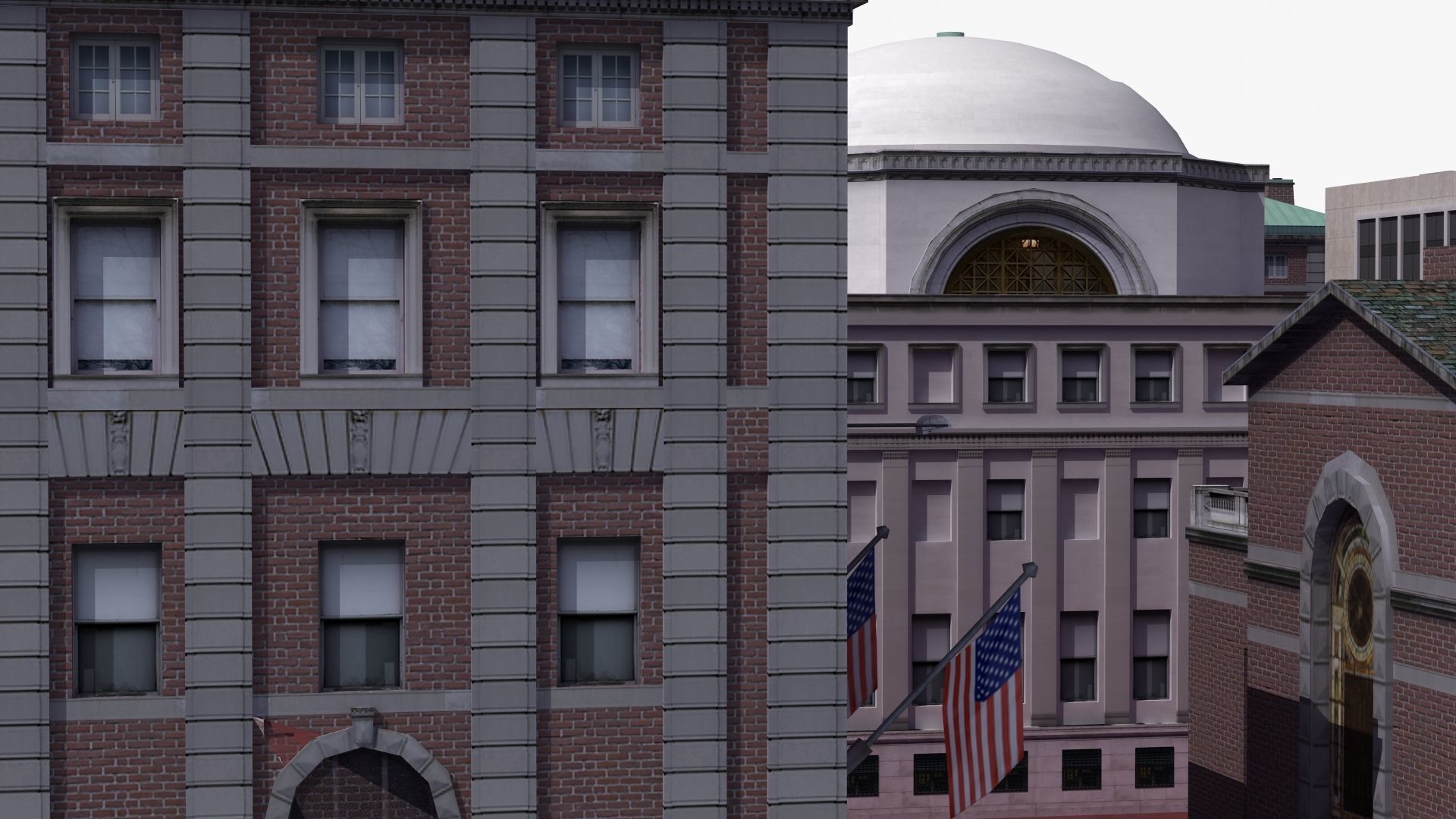 University Campus Low-poly 3D model_22