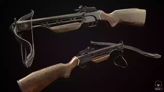 Crossbow Low-poly 3D model Low-poly 3D model