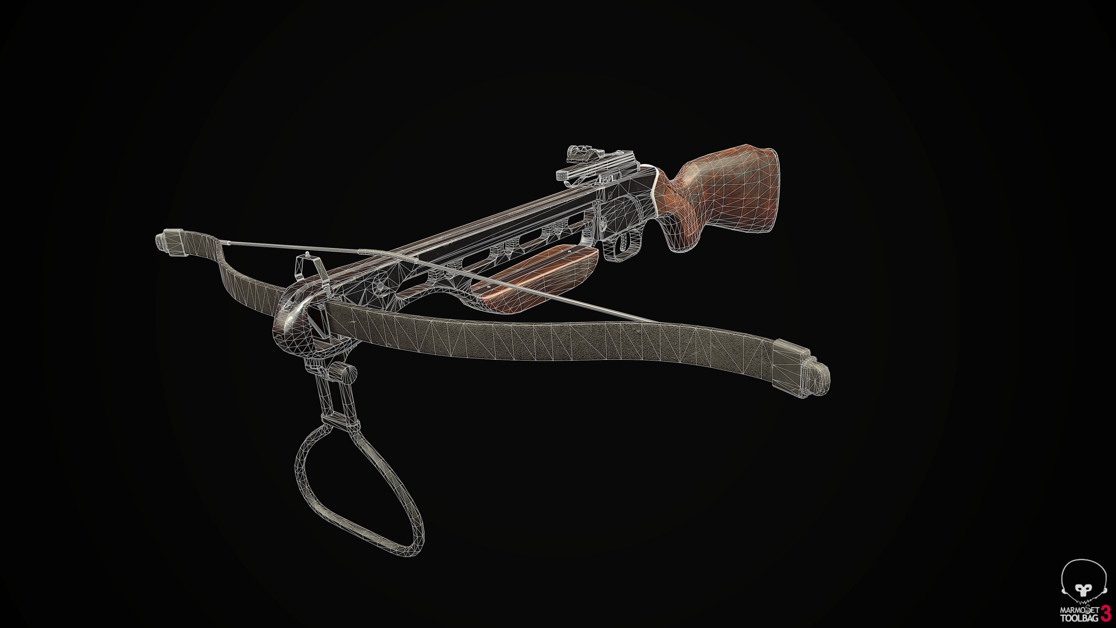 Crossbow Low-poly 3D model Low-poly 3D model_3